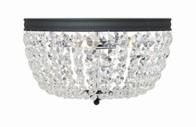Crystorama NOL-314-BF-CL-MWP - Nola 3 Light Black Forged Ceiling Mount
