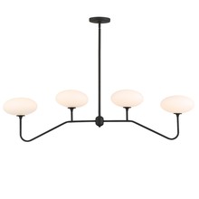 Crystorama PKR-B8504-BF - Parker 4 Light Black Forged Linear Chandelier