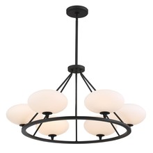 Crystorama PKR-B8506-BF - Parker 6 Light Black Forged Chandelier