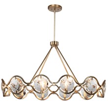 Crystorama QUI-7629-DT - Quincy 10 Light Distressed Twilight Chandelier