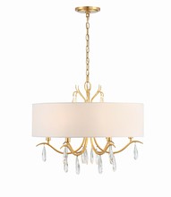 Crystorama ROL-18806-GA - Rollins 6 Light Antique Gold Chandelier