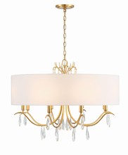 Crystorama ROL-18808-GA - Rollins 8 Light Antique Gold Chandelier