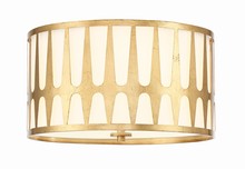 Crystorama ROY-800-GA - Royston 3 Light Antique Gold Ceiling Mount