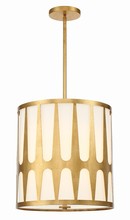 Crystorama ROY-805-GA - Royston 4 Light Antique Gold Pendant