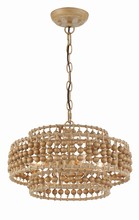 Crystorama SIL-B6003-BS - Silas 3 Light Burnished Silver Chandelier