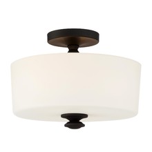 Crystorama TRA-A3302-BF - Travis 2 Light Black Forged Ceiling Mount