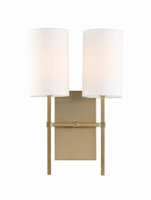 Crystorama VER-242-AG - Veronica 2 Light Aged Brass Wall Mount