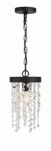 Crystorama WIN-610-BF-CL-MWP - Winham 1 Light Black Forged Pendant