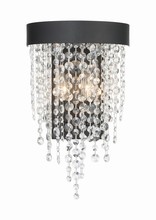Crystorama WIN-612-BF-CL-MWP - Winham 2 Light Black Forged Wall Mount