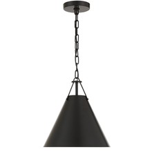 Crystorama XAV-B8301-MK - Xavier 1 Light Matte Black Pendant