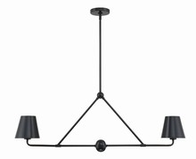 Crystorama XAV-B9302-MK - Xavier 2 Light Matte Black Chandelier