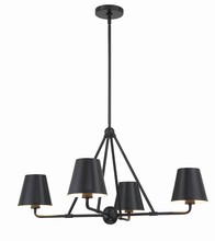 Crystorama XAV-B9304-MK - Xavier 4 Light Matte Black Chandelier