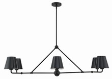 Crystorama XAV-B9306-MK - Xavier 6 Light Matte Black Chandelier