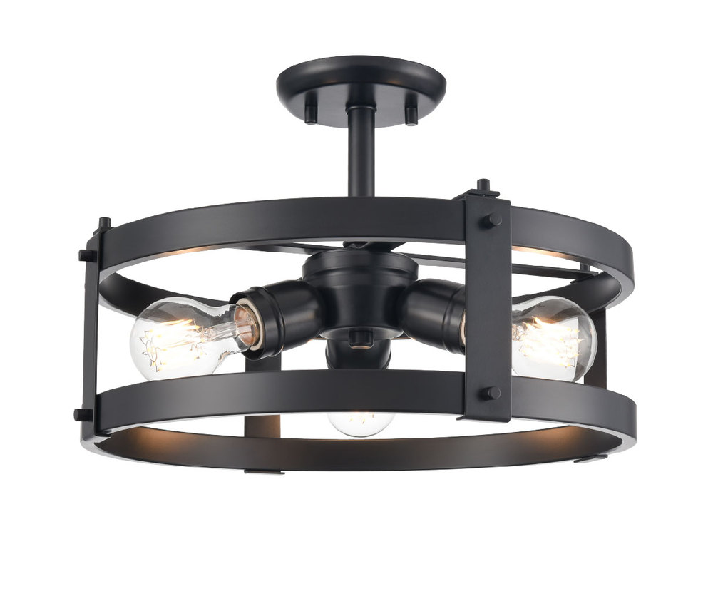 OAKHURST 3 LT SEMI FLUSHMOUNT