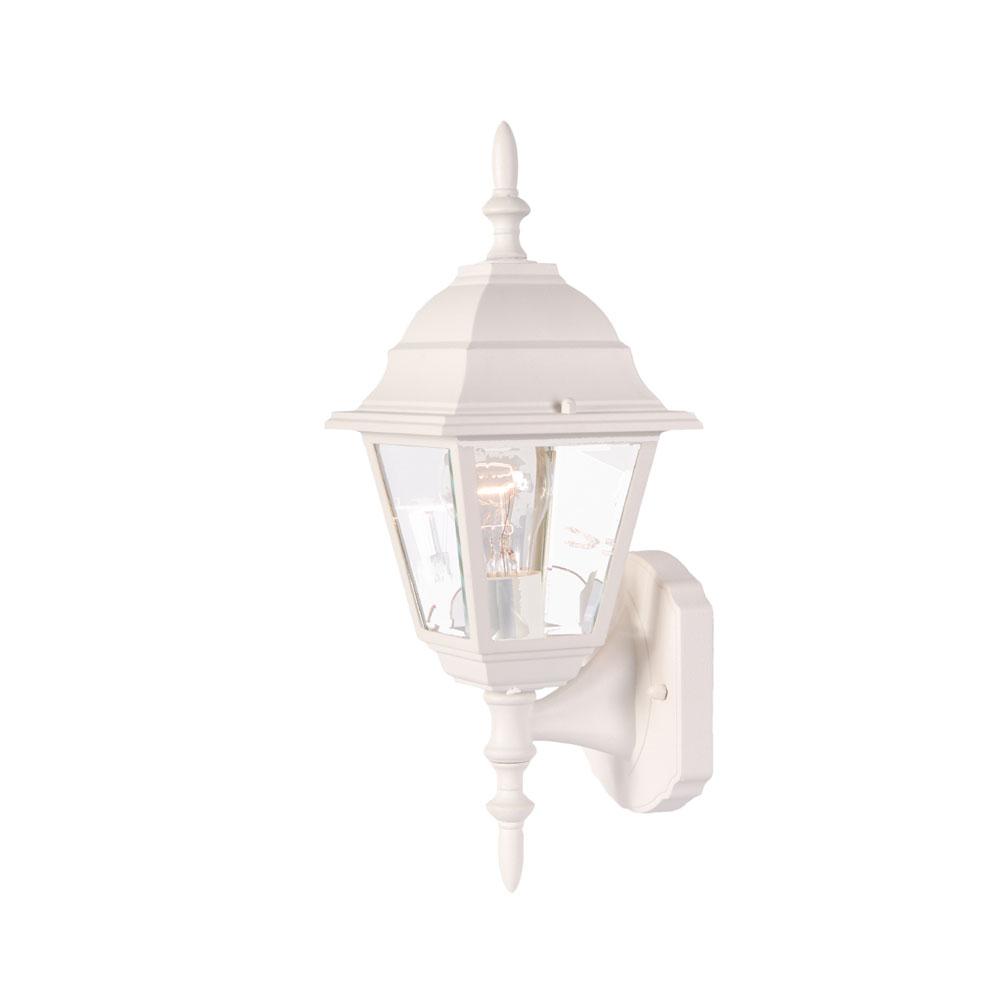 Builder's Choice Collection Wall-Mount 1-Light Outdoor Textured White Fixture