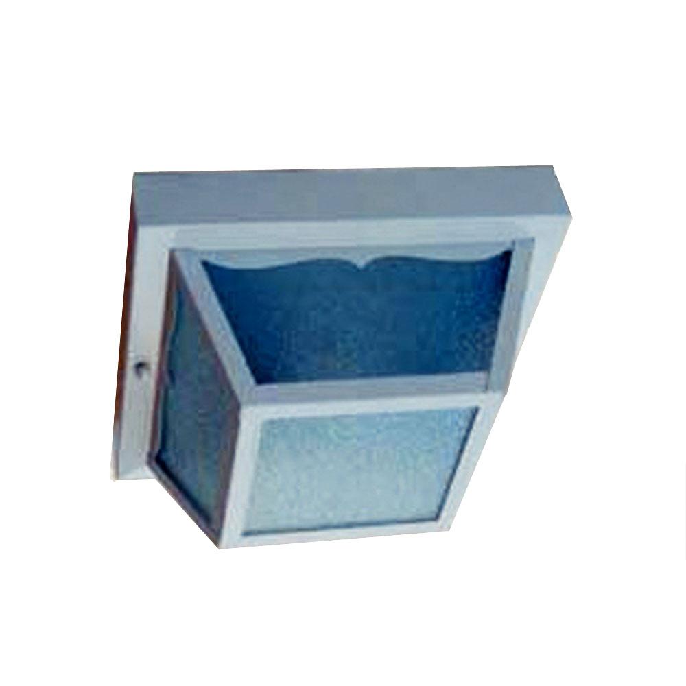 Builder's Choice Collection Ceiling-Mount 1-Light Outdoor White Light Fixture