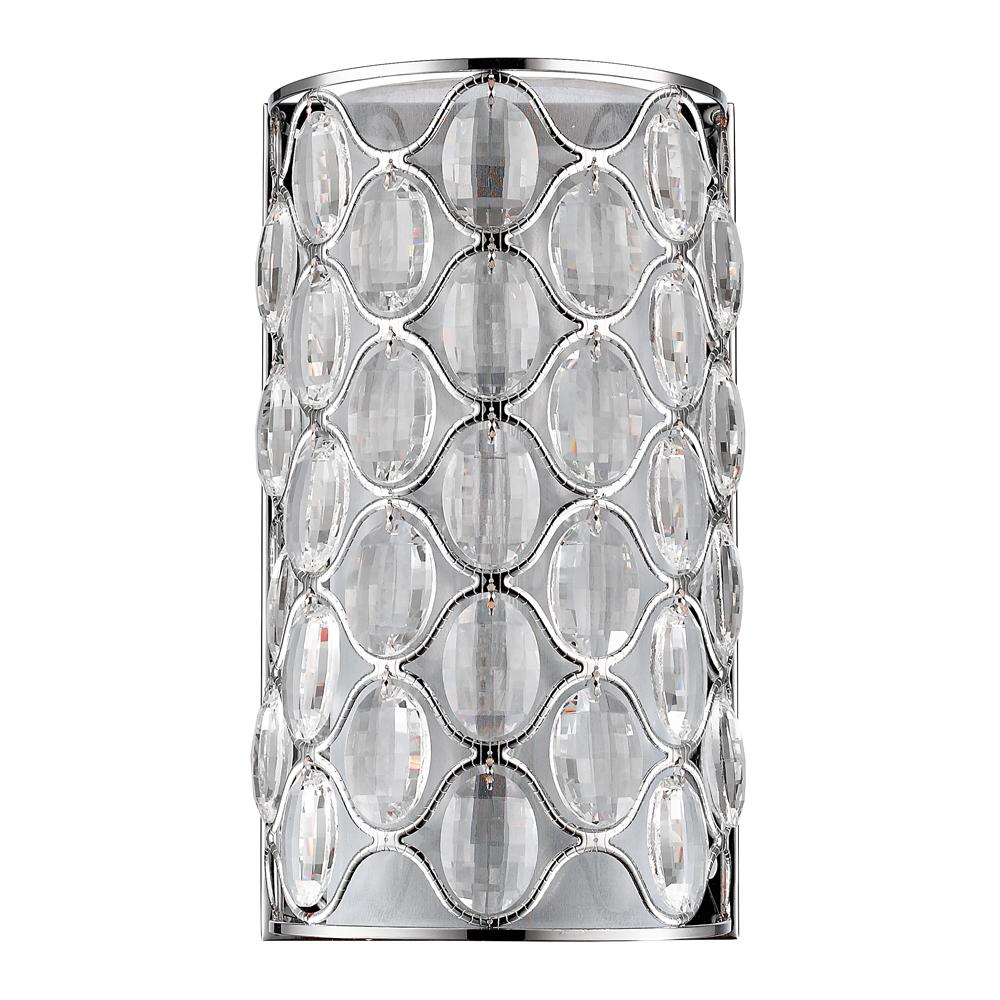 Isabella Indoor 2-Light Sconce W/Crystal In Polished Nickel