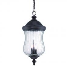 Acclaim Lighting 39726BC - Bellagio Collection Hanging Lantern 3-Light Outdoor Black Coral Light Fixture