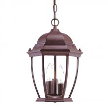 Acclaim Lighting 5036BW - Wexford Collection Hanging Lantern 3-Light Outdoor Burled Walnut Light Fixture