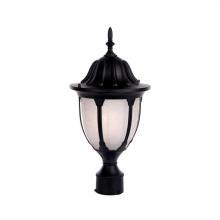 Acclaim Lighting 5067BK/FR - Suffolk Collection Post-Mount 1-Light Outdoor Matte Black Light Fixture