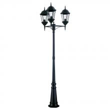 Acclaim Lighting 5259BK - Richmond Collection 3-Head Matte Black Surface-Mount Outdoor Post Combination