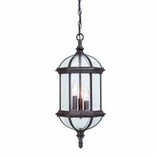 Acclaim Lighting 5274BW - Dover Collection Hanging Lantern 3-Light Outdoor Burled Walnut Light Fixture