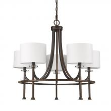 Acclaim Lighting IN11040ORB - Kara Indoor 5-Light Chandelier W/Shades & Crystal Bobeches In Oil Rubbed Bronze