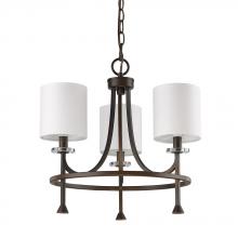 Acclaim Lighting IN11041ORB - Kara Indoor 3-Light Chandelier W/Shades & Crystal Bobeches In Oil Rubbed Bronze