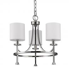 Acclaim Lighting IN11041PN - Kara Indoor 3-Light Chandelier W/Shades & Crystal Bobeches In Polished Nickel