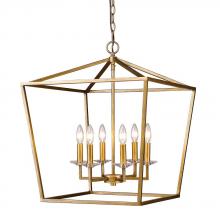Acclaim Lighting IN11130AG - Kennedy Indoor 6-Light Pendant W/Crystal Bobeches In Antique Gold