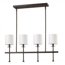 Acclaim Lighting IN21042ORB - Kara Indoor 4-Light Pendant W/Shades & Crystal Bobeches In Oil Rubbed Bronze