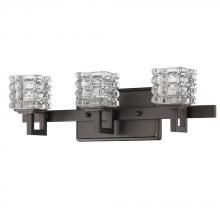 Acclaim Lighting IN41316ORB - Coralie Indoor 3-Light Bath W/Crystal Glass Shades In Oil Rubbed Bronze