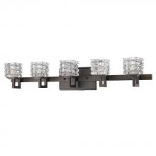 Acclaim Lighting IN41317ORB - Coralie Indoor 5-Light Bath W/Crystal Glass Shades In Oil Rubbed Bronze