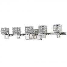 Acclaim Lighting IN41317PN - Coralie Indoor 5-Light Bath W/Crystal Glass Shades In Polished Nickel