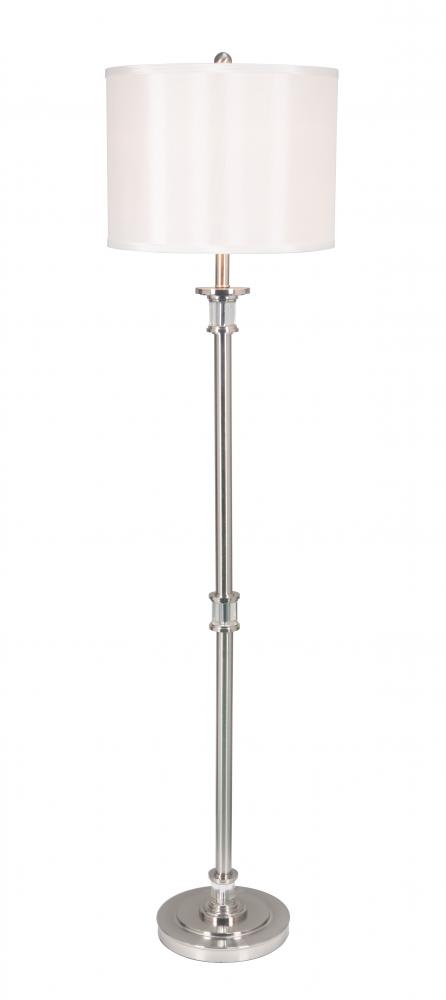 One Light Nickel/cyrstal Floor Lamp