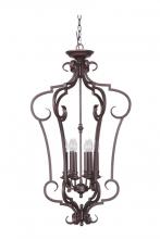 Mariana 880686 - Six Light Tortoise Bronze Open Frame Foyer Hall Fixture