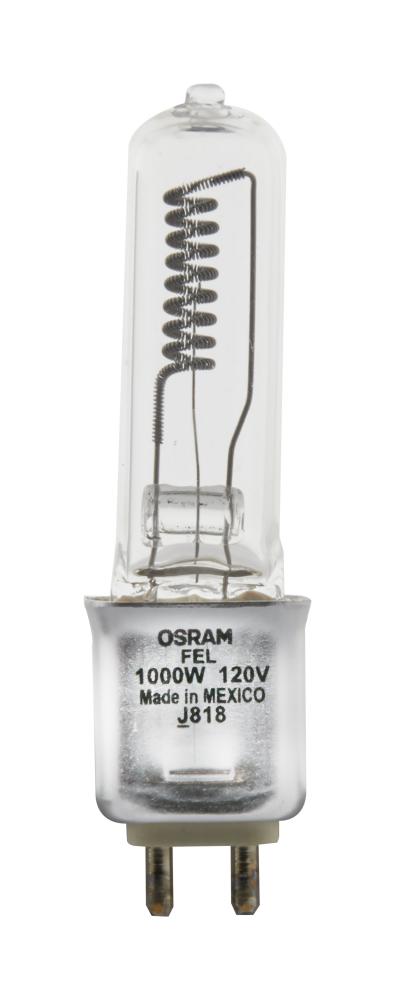 1000 Watt; Halogen; T6; Clear; G9.5 base; 120 Volt