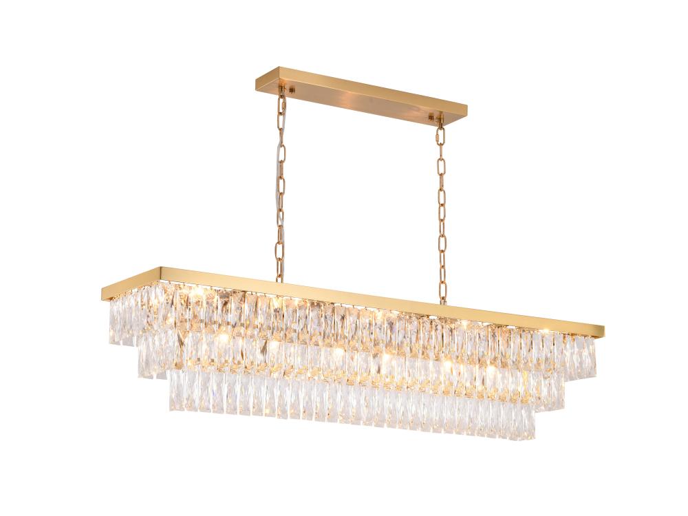 Chandelier Metal & Crystal