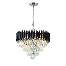 Bethel International GL410C20CH - Black and Chrome Chandelier