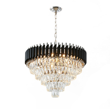 Bethel International GL411C24CH - Black and Chrome Chandelier