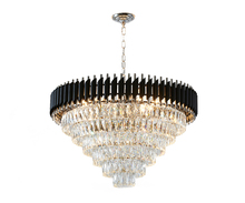 Bethel International GL412C32CH - Black and Chrome Chandelier