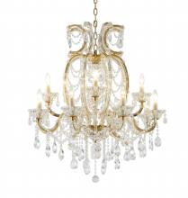 Bethel International LA4307C38BR - Satin Brass Chandelier