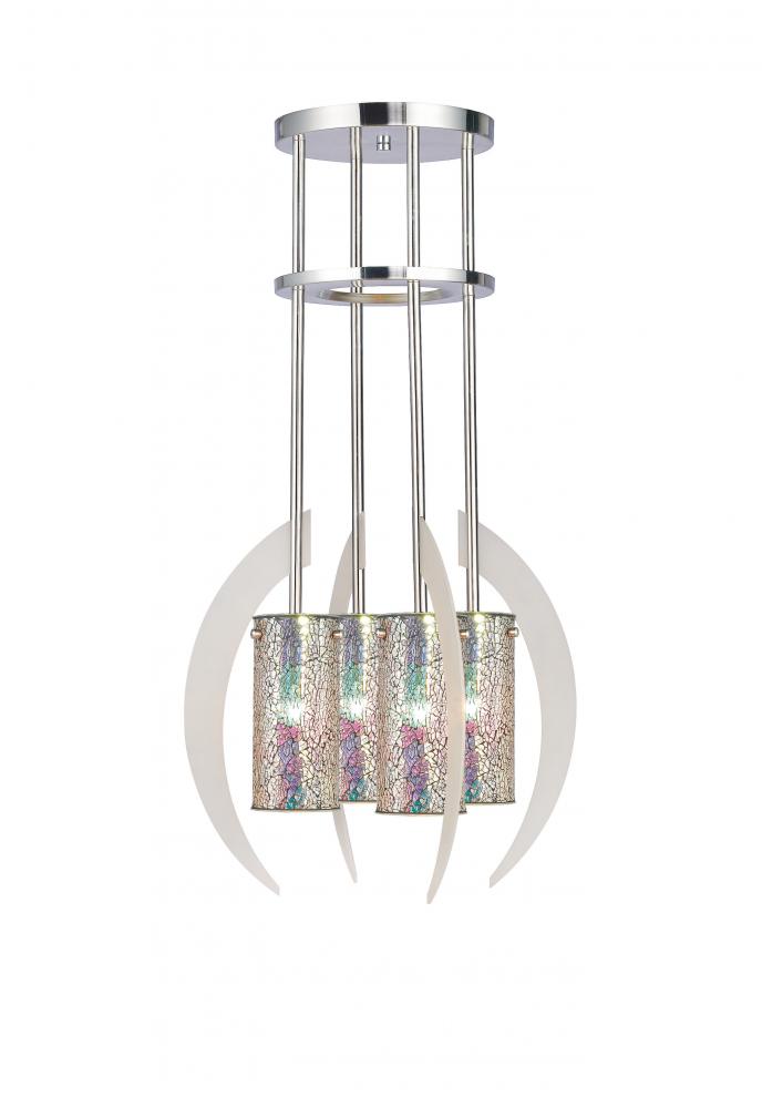 4-Light Vintage Graphite Chandelier