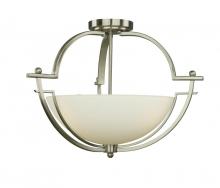 Woodbridge 12235-STN - Nickel Bowl Semi-Flush Mount