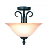 Woodbridge 38006-TBK - Black Bowl Semi-Flush Mount