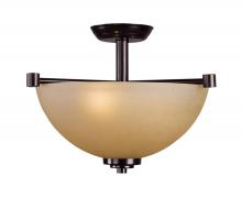 Woodbridge 38018-CDV - Nickel Bowl Semi-Flush Mount