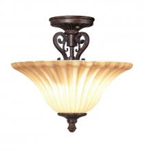 Woodbridge 38409-RSI - Bronze Bowl Semi-Flush Mount