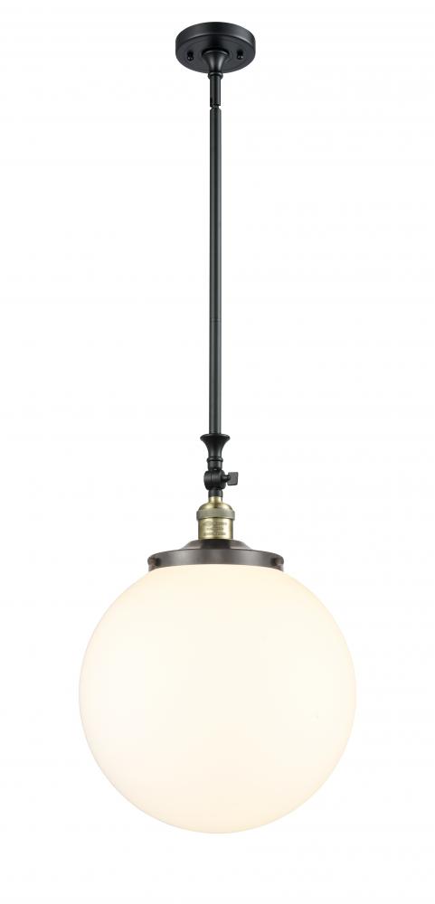 Beacon - 1 Light - 12 inch - Black Antique Brass - Stem Hung - Adjustable Mini Pendant
