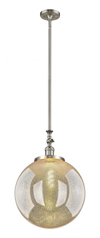 Beacon - 1 Light - 16 inch - Brushed Satin Nickel - Stem Hung - Adjustable Mini Pendant