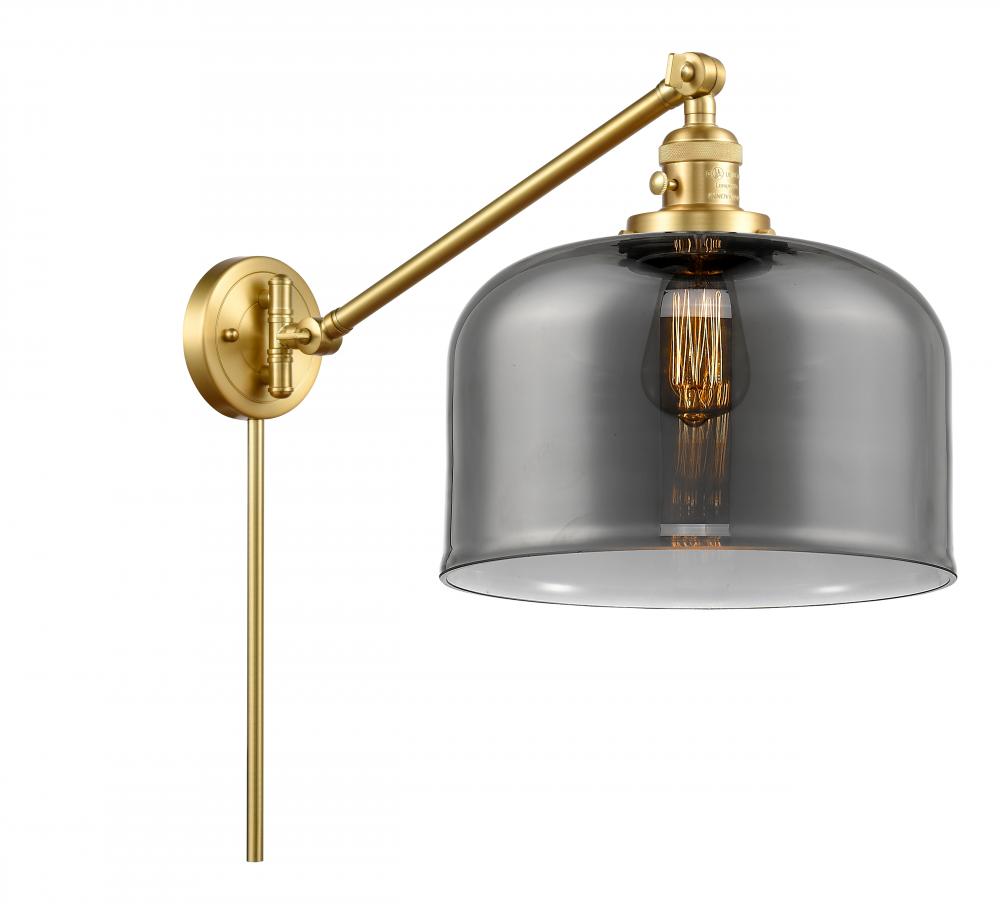 Bell - 1 Light - 12 inch - Satin Gold -Adjustable Swing Arm